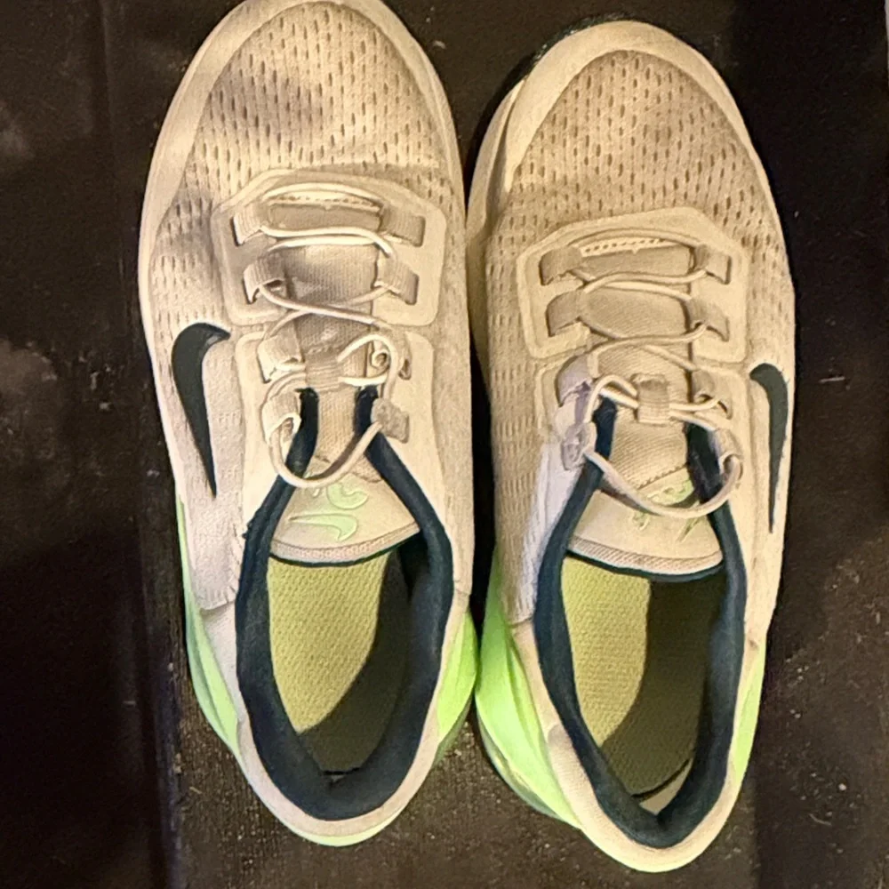 Nike White and Lime Athletic Sneakers